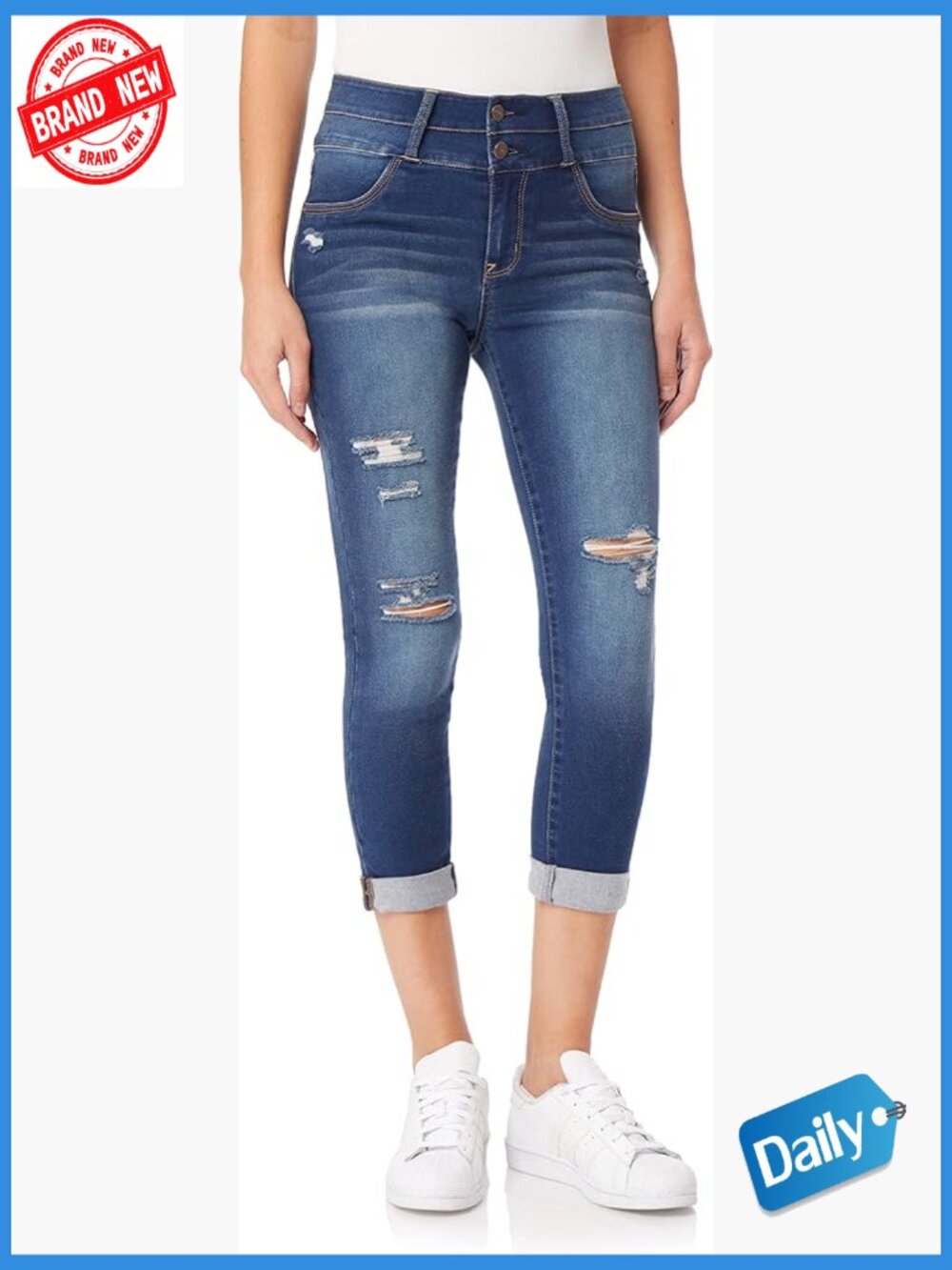 High-Rise Cropped Skinny Jeans with Power Stretch